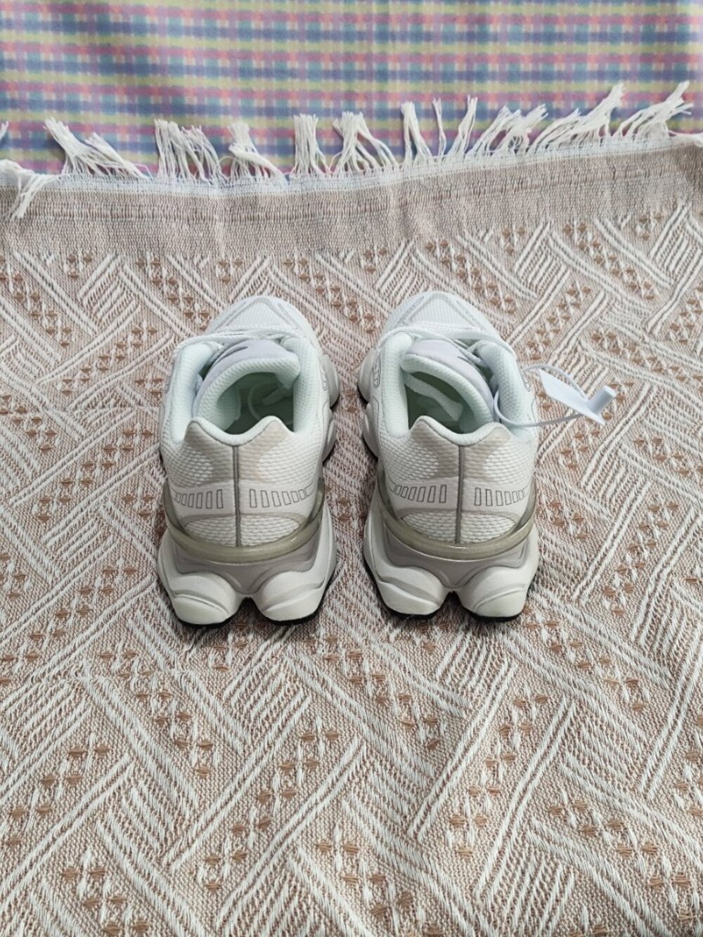 New Balance 9060 Off-White Retro Chunky Sneakers - Picture 6 of 8
